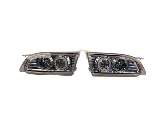 سيارة LED تعديل كشافات لتويوتا كورولا Ae110 خلفية بيضاء عيون الملاك عدسة أغطية الرأس s1996 1997 1998 1999 2 قطعة